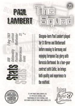 1999 Futera Celtic Fans' Selection #23 Paul Lambert Back