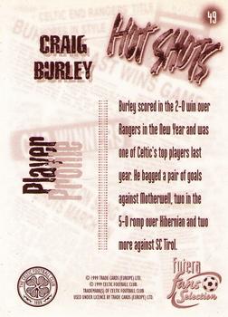 1999 Futera Celtic Fans' Selection #49 Craig Burley Back