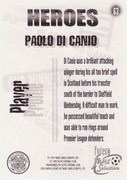 1999 Futera Celtic Fans' Selection #63 Paolo Di Canio Back