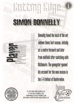 1999 Futera Celtic Fans' Selection #6 Simon Donnelly Back
