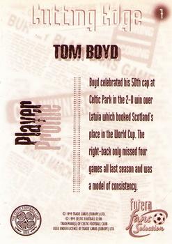 1999 Futera Celtic Fans' Selection #7 Tommy Boyd Back