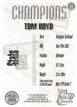 1999 Futera Celtic Fans' Selection #89 Tommy Boyd Back