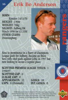 1998 Upper Deck Rangers #16 Erik Bo Andersen Back