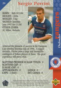 1998 Upper Deck Rangers #29 Sergio Porrini Back