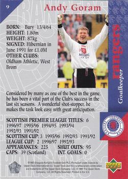 1998 Upper Deck Rangers #9 Andy Goram Back