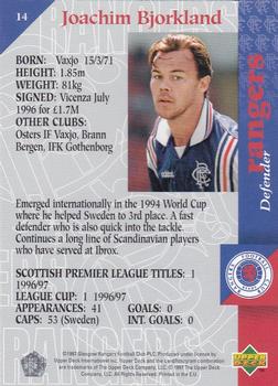 1998 Upper Deck Rangers #14 Joachim Bjorklund Back