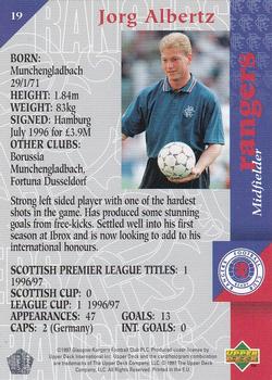 1998 Upper Deck Rangers #19 Jorg Albertz Back