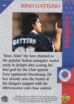 1998 Upper Deck Rangers #49 Gennaro Gattuso Back