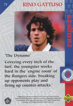 1998 Upper Deck Rangers #71 Gennaro Gattuso Back