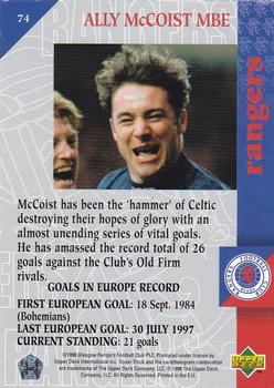1998 Upper Deck Rangers #74 Ally McCoist Back