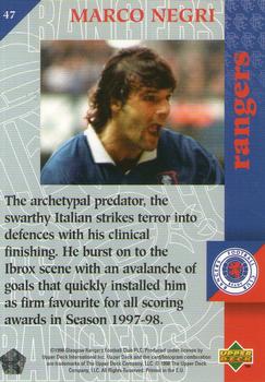 1998 Upper Deck Rangers #47 Marco Negri Back