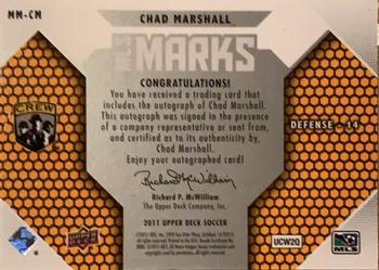 2011 Upper Deck MLS - MLS Marks #MM-CM Chad Marshall Back