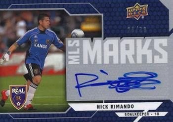2011 Upper Deck MLS - MLS Marks #MM-NR Nick Rimando Front