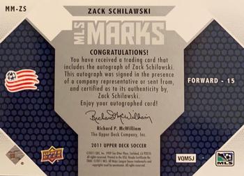 2011 Upper Deck MLS - MLS Marks #MM-ZS Zack Schilawski Back