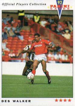 1992 Panini UK Players Collection #159 Des Walker Front