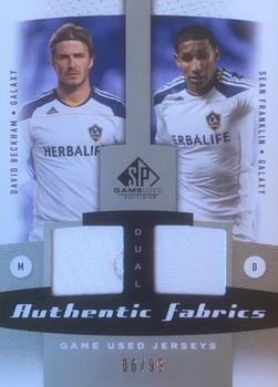 2011 SP Game Used - Authentic Fabrics Dual #AF2-GAX David Beckham / Sean Franklin Front
