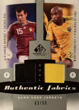 2011 SP Game Used - Authentic Fabrics Dual #AF2-VEN Emilio Renteria / Alejandro Moreno Front