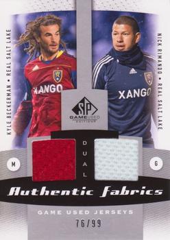 2011 SP Game Used - Authentic Fabrics Dual #AF2-RSL Kyle Beckerman / Nick Rimando Front
