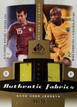 2011 SP Game Used - Authentic Fabrics Dual Premium Series #AF2-VEN Emilio Renteria / Alejandro Moreno Front