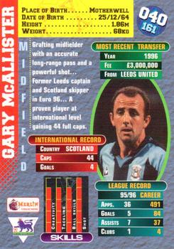 1996-97 Merlin's Premier Gold #40 Gary McAllister Back