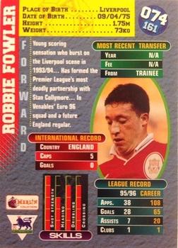 1996-97 Merlin's Premier Gold #74 Robbie Fowler Back
