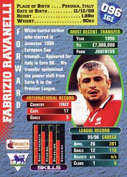 1996-97 Merlin's Premier Gold #96 Fabrizio Ravanelli Back