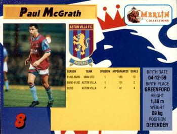 1993 Merlin's Premier League #8 Paul McGrath Back