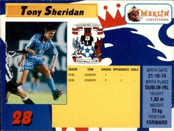 1993 Merlin's Premier League #28 Tony Sheridan Back