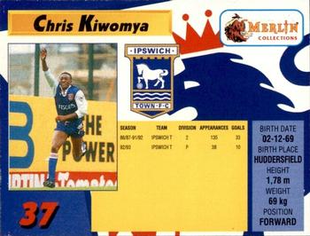 1993 Merlin's Premier League #37 Chris Kiwomya Back