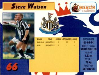 1993 Merlin's Premier League #66 Steve Watson Back