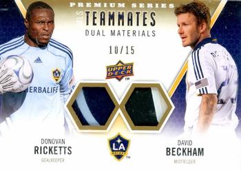 2010 Upper Deck MLS - Teammates Dual Materials Premium Series #TM-BR David Beckham / Donovan Ricketts Front