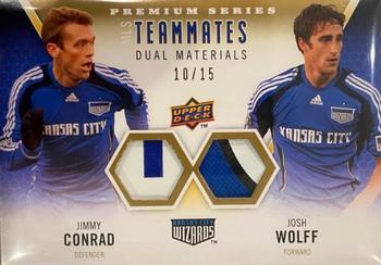 2010 Upper Deck MLS - Teammates Dual Materials Premium Series #TM-CW Josh Wolff / Jimmy Conrad Front