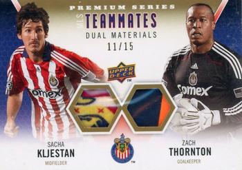 2010 Upper Deck MLS - Teammates Dual Materials Premium Series #TM-KT Zach Thornton / Sacha Kljestan Front