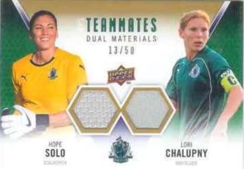 2010 Upper Deck MLS - WPS Teammates Dual Materials #ST Hope Solo / Lori Chalupny Front