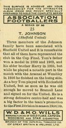 1939-40 Wills's Association Footballers #25 Thomas Johnson Back