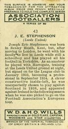 1939-40 Wills's Association Footballers #43 Eric Stephenson Back