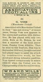 1939-40 Wills's Association Footballers #44 George Vose Back
