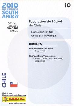 2010 Panini FIFA World Cup South Africa #10 Chile Back