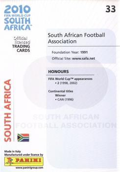 2010 Panini FIFA World Cup South Africa #33 South Africa Back