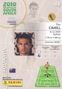 2010 Panini FIFA World Cup South Africa #48 Tim Cahill Back