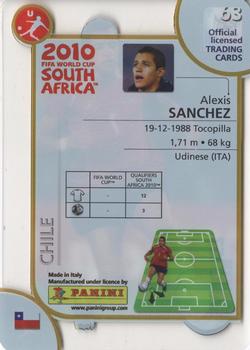 2010 Panini Premium World Cup #63 Alexis Sanchez Back