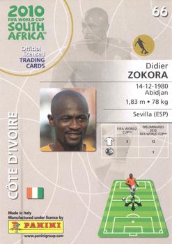 2010 Panini Premium World Cup #66 Didier Zokora Back