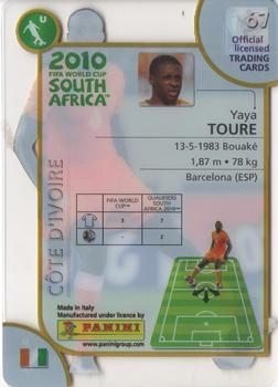 2010 Panini Premium World Cup #67 Yaya Toure Back