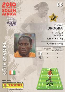 2010 Panini FIFA World Cup South Africa #68 Didier Drogba Back