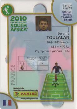 2010 Panini FIFA World Cup South Africa #104 Jeremy Toulalan Back