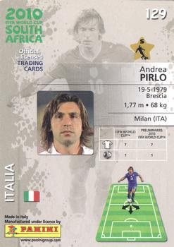 2010 Panini FIFA World Cup South Africa #129 Andrea Pirlo Back