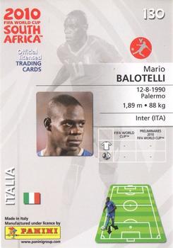 2010 Panini FIFA World Cup South Africa #130 Mario Balotelli Back