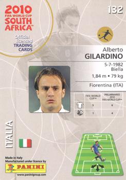 2010 Panini FIFA World Cup South Africa #132 Alberto Gilardino Back