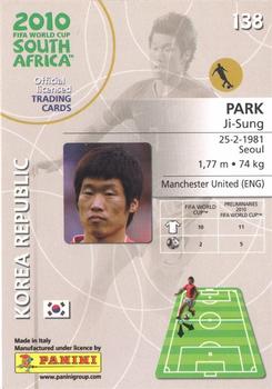 2010 Panini FIFA World Cup South Africa #138 Park Ji-Sung Back