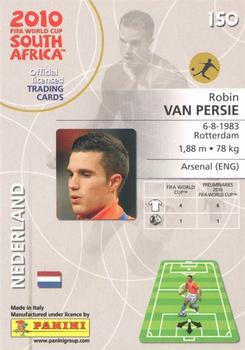 2010 Panini Premium World Cup #150 Robin Van Persie Back